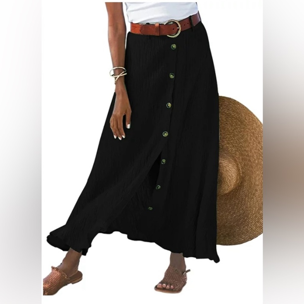 Elegant Black Maxi Skirt